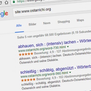 Google Rating in Search Results for Webpages