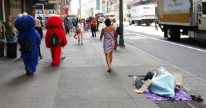 Woman on the street in New York