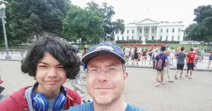 We in front of the white house